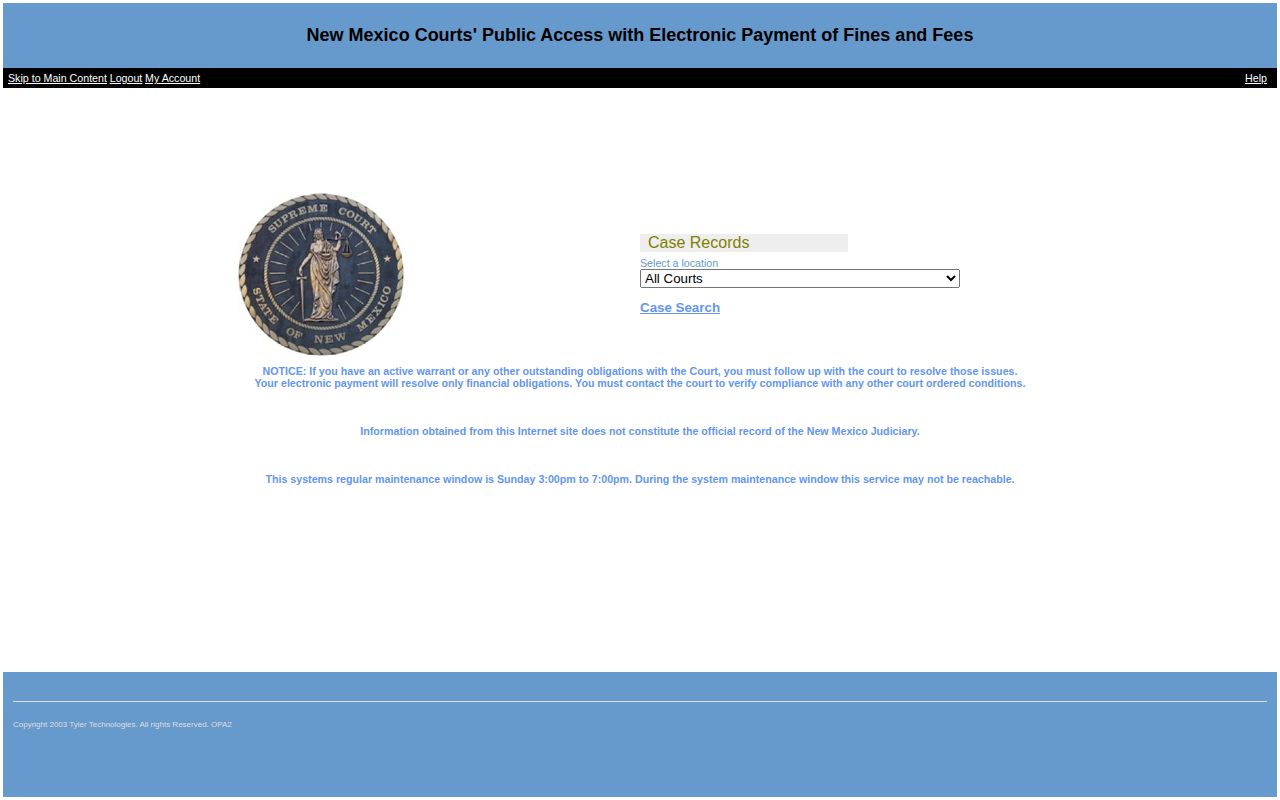 New Mexico court search for Roosevelt County release records